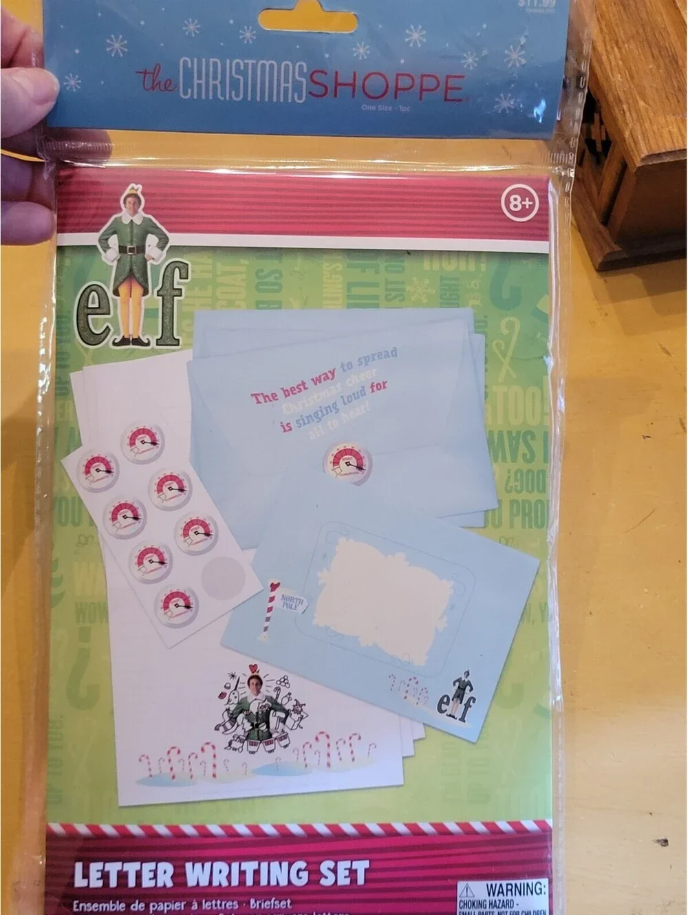 Buddy The ELF Letter Writing Set 20 Sheets Paper 10 Envelopes & Stickers NIP